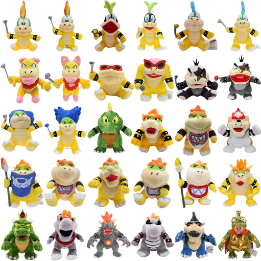 33 Styles Mario Bowser Soft Plush Toys Anime Lemmy Larry Iggy Wendy Ludwig Roy Morton Stuffed Peluche Dolls Birthdays Gift Kids