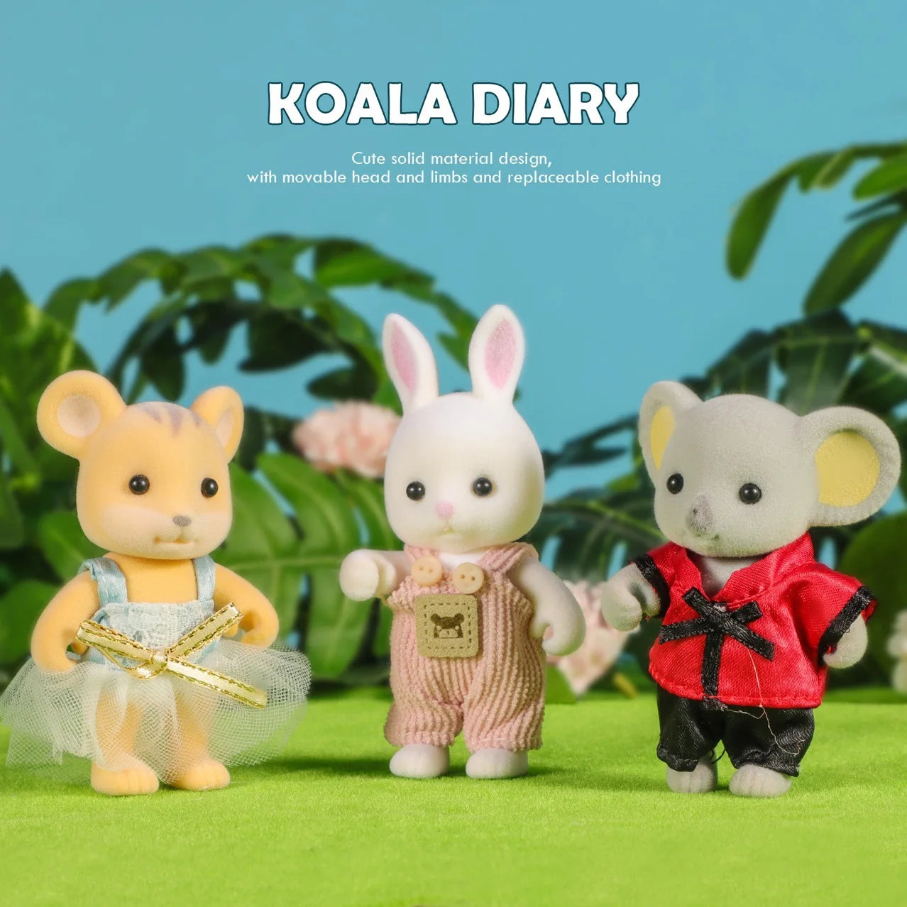 Koala Diary Original Doll Simulation Small Animal Model Miniature Scene Decoration Children's Play Home Doll Birthday Gift