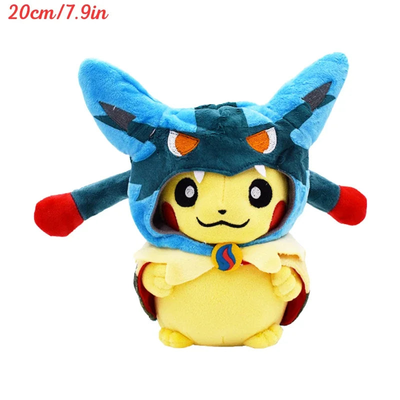 Pokemon Pikachu Cosplay Plush Toys Charizard Snorlax Garchomp Tyranitar Hydreigon Anime Eevee Lapras Morpeko Peluche Doll Gifts