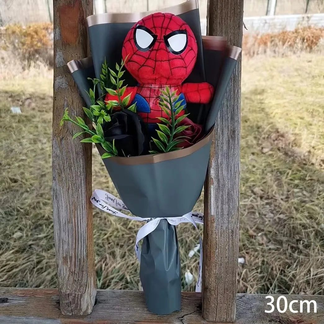 The Avengers Cute Super Hero Spider-Man Iron Man Superman Captain America Plush bouquets Kids Christmas Day Birthday Gifts