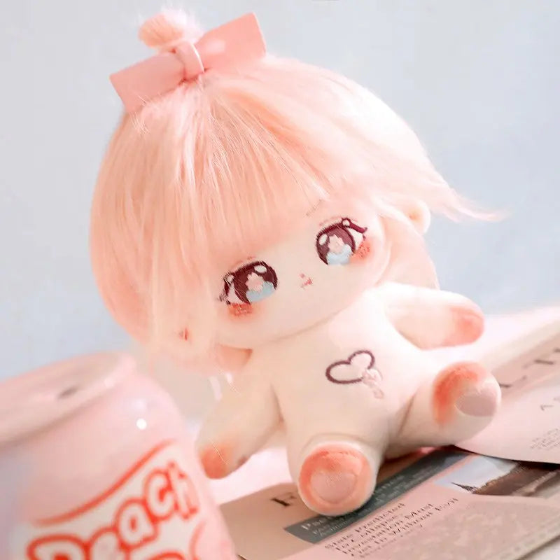 20cm Cotton Doll Pink Hair Baby Cherry Blossom Eyes Friends Idol Star Dolls Cute Stuffed Plush Toys Doll Plushies Toys Gifts