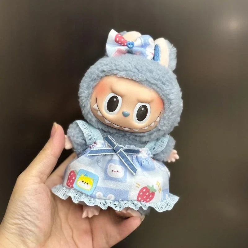 Mini Plush Doll'S Clothes Outfit Accessories For Korea Kpop Exo 15-17cm Labubu Idol V1 V2 Overalls set Clothing Gift