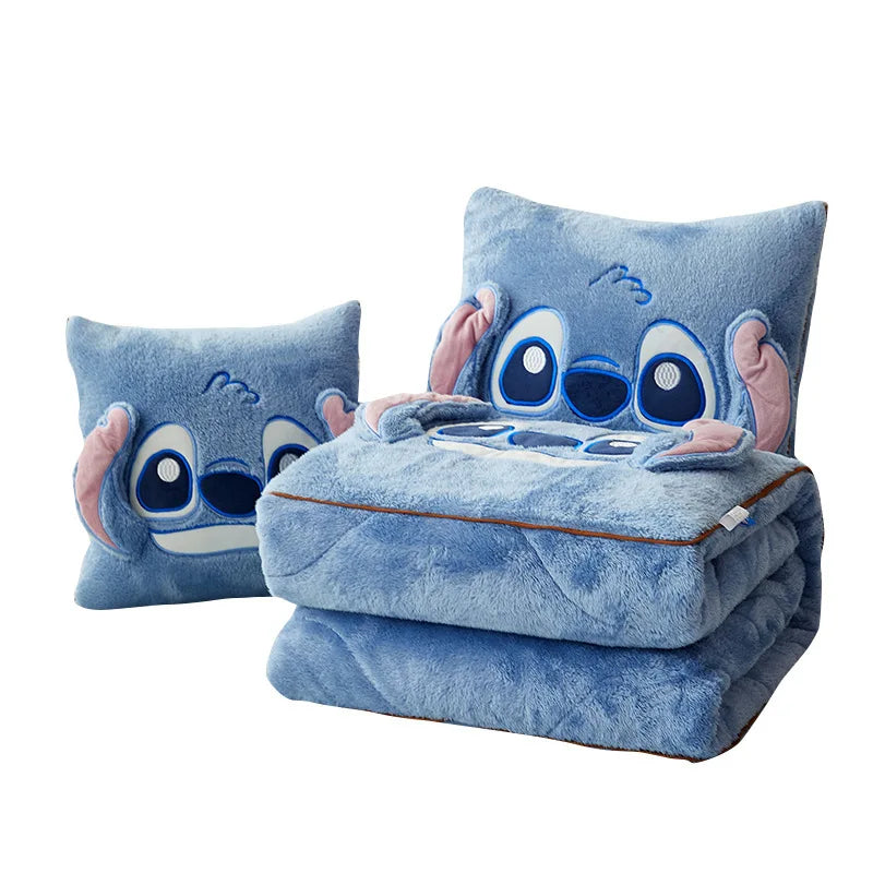 Hot Selling Double-Sided Arctic Velvet Stitch Strawberry Bear Pillow Quilt Dual Purpose Double Sided Thick Carpet Car Napping