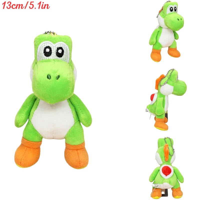 Kawaii Mario Luigi Plush Toys Keychain Koopa Troopa Bob-omb Yoshi Shy Guy Toad Triple Banana Anime Stuffed Peluche Dolls Pendant