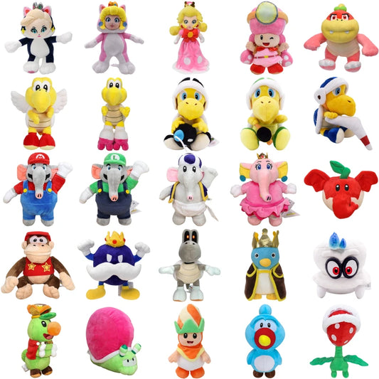 35 Styles Mario Luigi Dry Bones Plush Toys Kawaii Koopa Troopa Cat Princess Peach Rosalina Toadette Diddy Kong Peluche Doll Gift