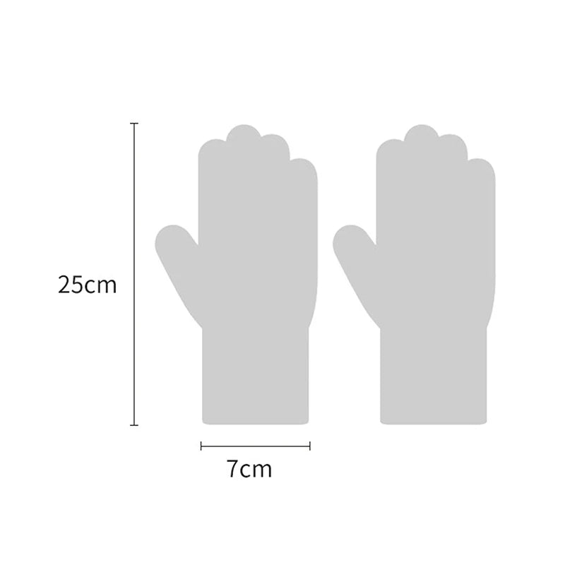 Ins Cute Touch Screen Gloves Women Winter Thicken Warm Plush Gloves Full Finger Outdoor Skiing Cycling Fleece Gloves