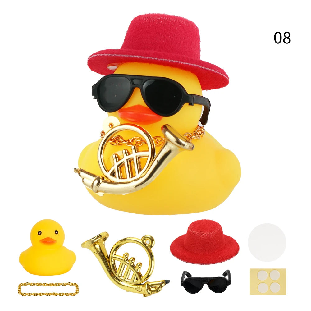 Summer Swimming Ring Yellow Rubber Duck Cute Cowboy Hat Duckies Children's Pool Duck Toys