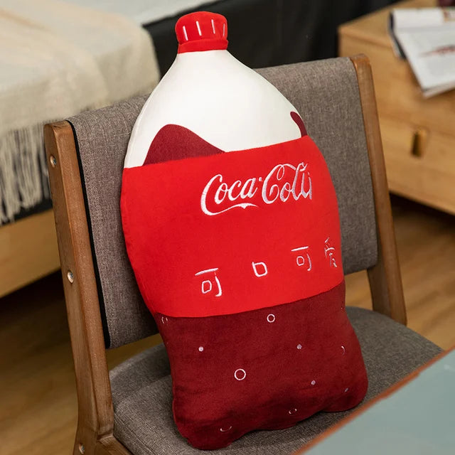 1pc 55cm Simulation Carbonated Drink Plush Pillow Funny Sprite Cola Fanta Soda Soft Stuffed Cartoon Doll Back Cushion Nice Gift