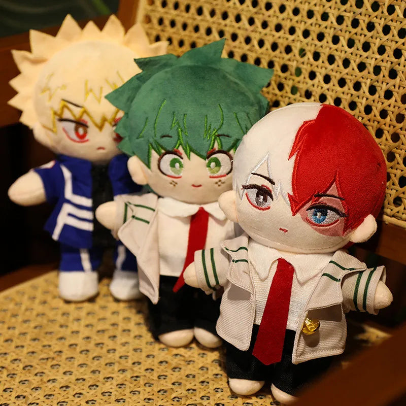 20cm Lovely Cartoon Anime Plush Toys Bakugou Katsuki Todoroki Shoto Midoriya Izuku Bolster Plush Boku No Hero Academia Pillow