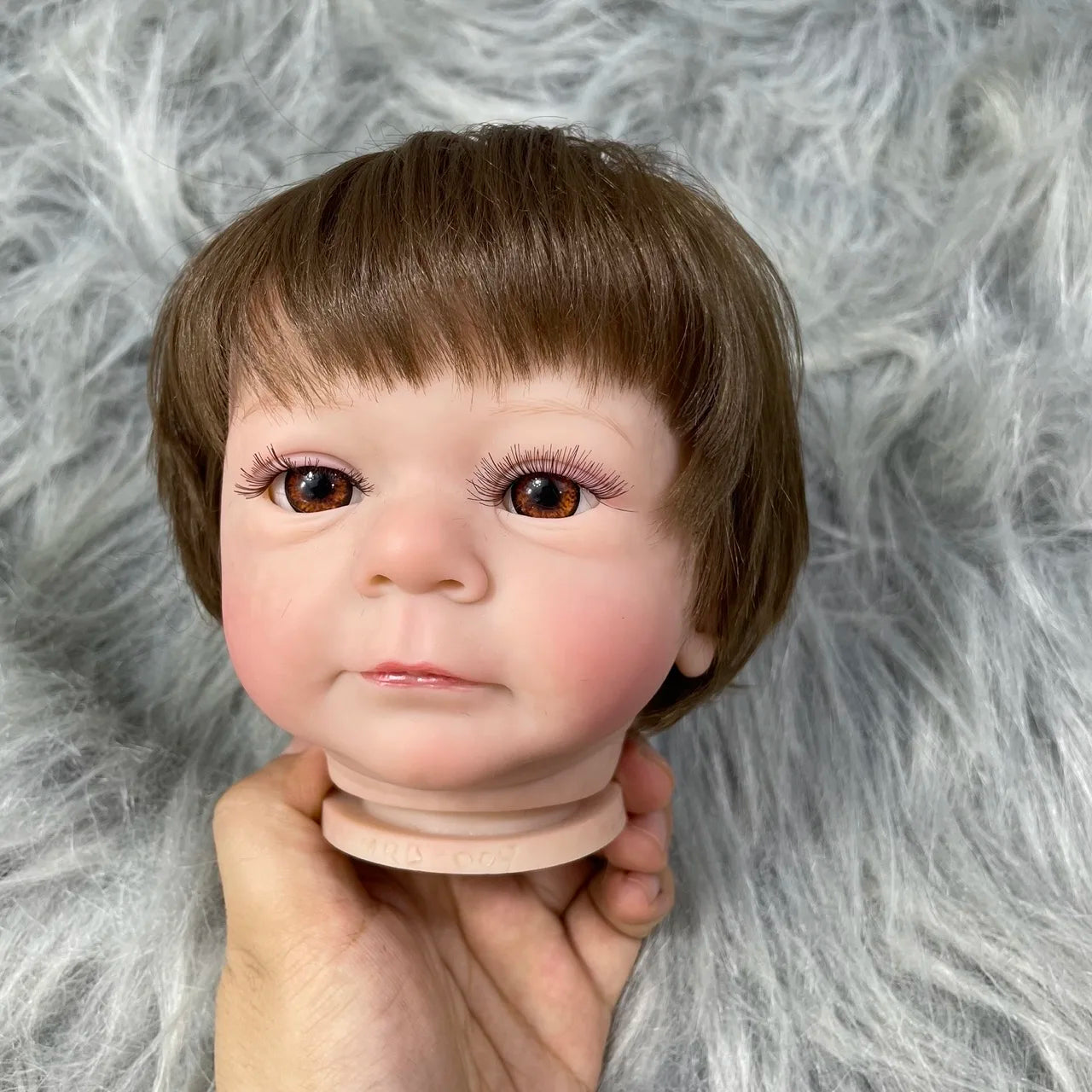 19 Inch Painted Reborn Doll Kit Felicia With Hair and Eyelashes 3D Skin Visible Veins Doll Mold Parts With Cloth Body