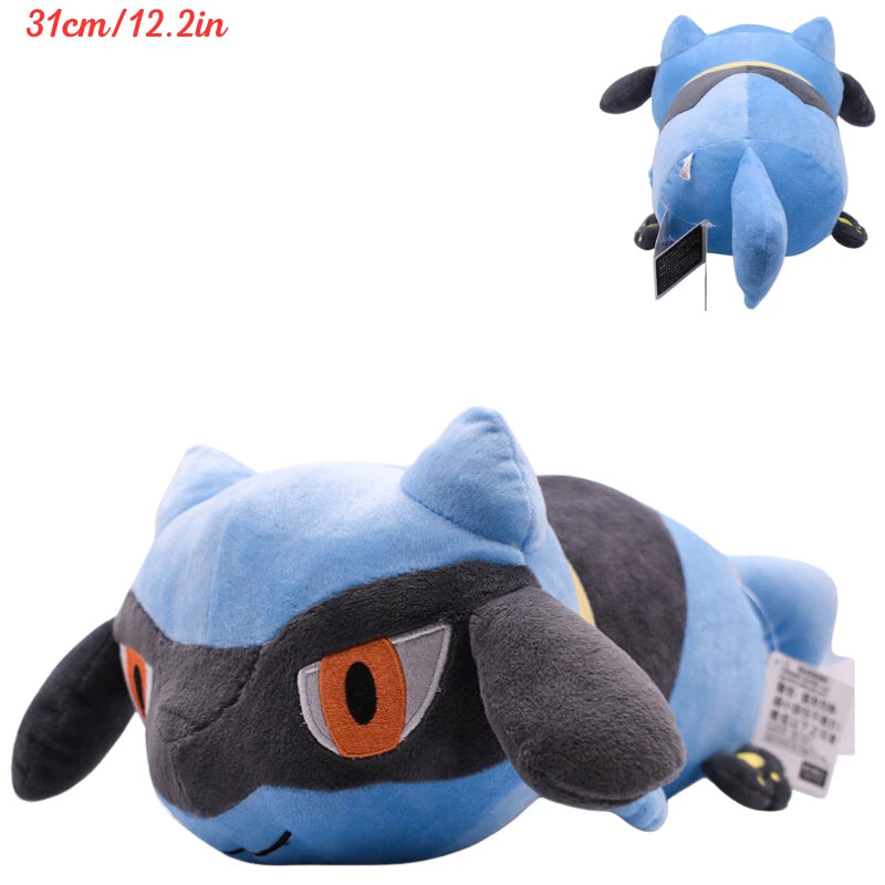 Kawaii Pokemon Sleeping Gengar Eevee Cubone Chikorita Soft Plush Toys Cute Anime Lucario Vaporeon Charmander Peluche Dolls Gifts