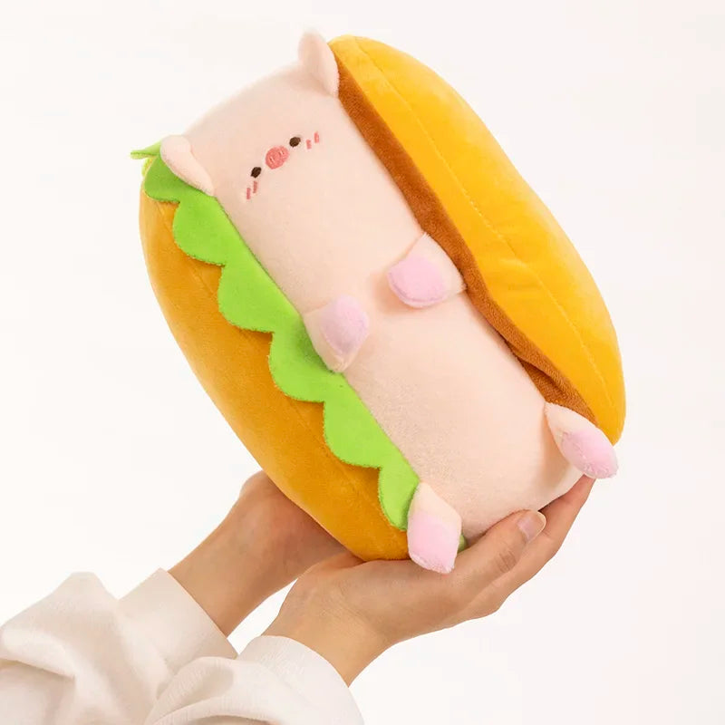 Anime Sandwich Pig Bread Plush Toy Creative Stuffed Animals Piggy Toast Doll Girl Birthday Toys Girlfriend Couple Cute Gift