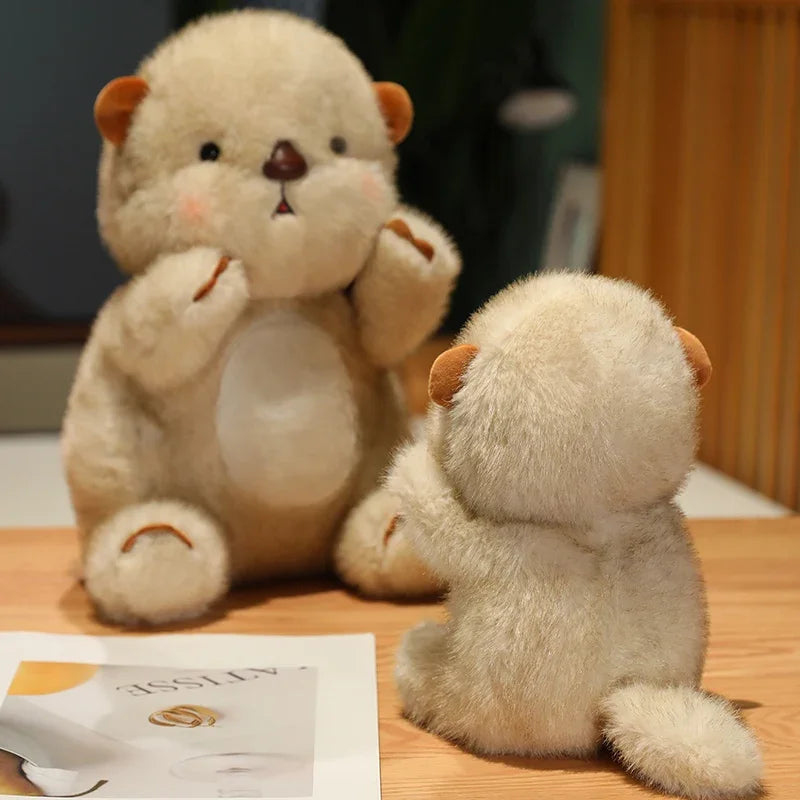 20/30/40cm Simulation Otter Doll Action Figure Plush Toy Anime High Appearance Lifelike Soft Otter Cartoon Christmas Gift