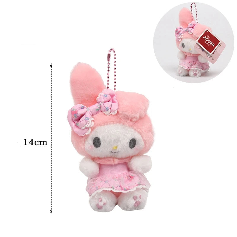 Sanrio Plush Toys Fantasy Cinnamoroll Kuromi Pendant Bag Accessories Keychain Bag Car Pendant Valentine's Day Gift