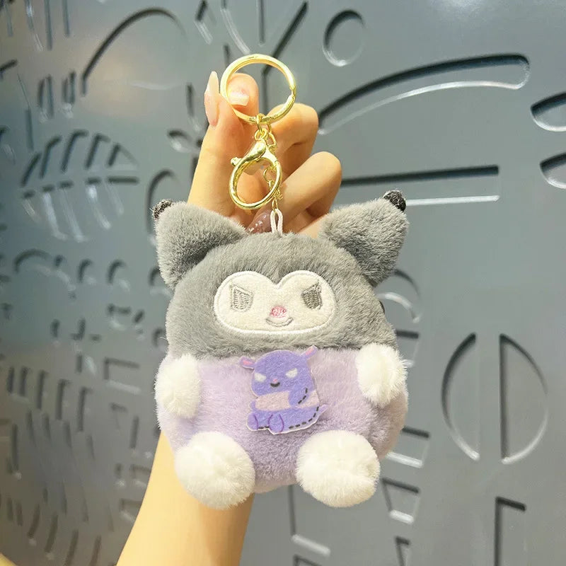 Sanrio Cute Coin Purse Student Children Storage Doll Pendant Plush Toy Small Pendant Key Chain