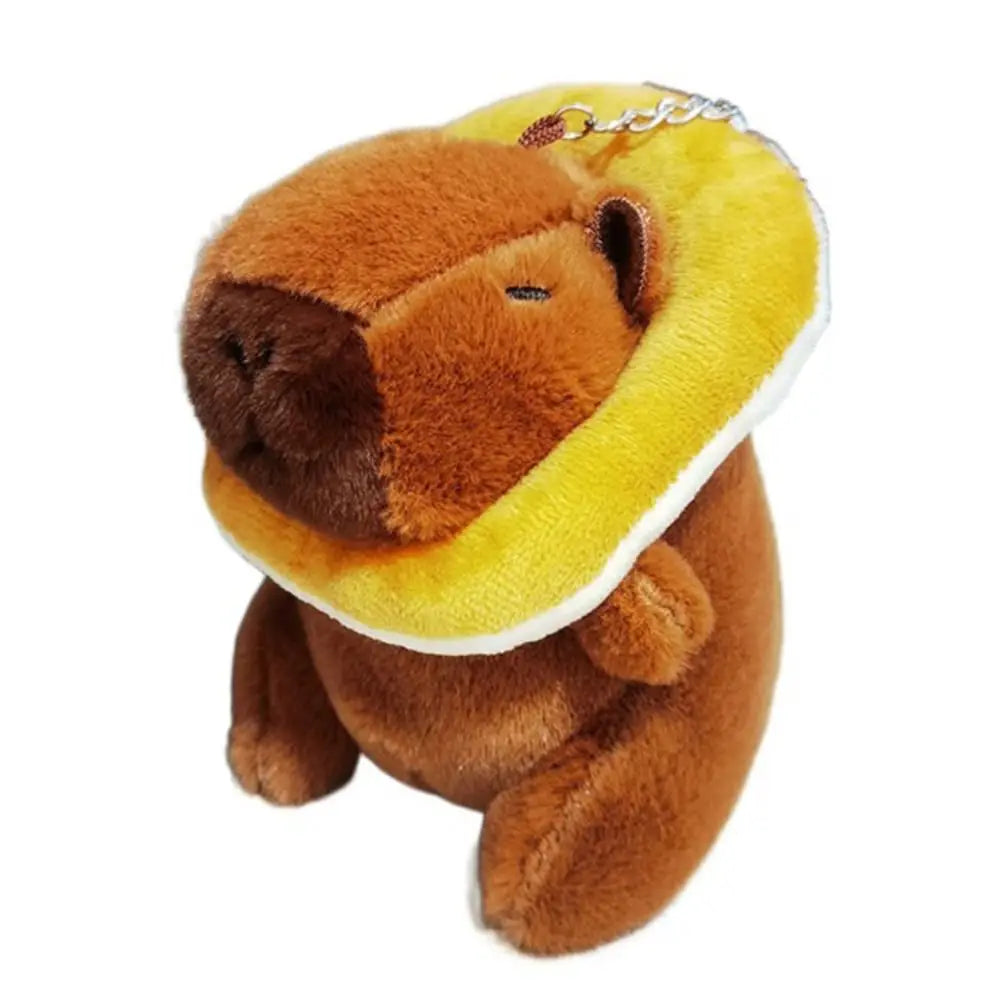 Multicolor Plush Capybara Keychain Cute Toy Cartoon Capybara Headgear Capybara Doll Accessories Guinea Pig Fluffty Animal Doll