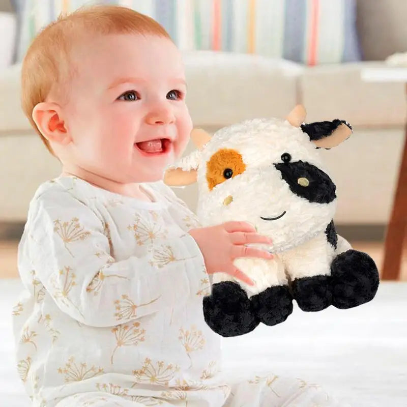 Stuffed Toys For Kids Cute Cow Stuffed Animal Plush Toys Kids Pillow Cartoon Realistic Room Decor For Kids & Girls