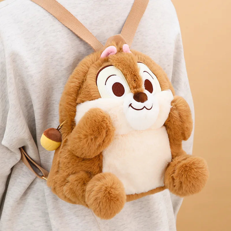 Disney Stitch Lotso Chip Plush Cartoon Soft Stuffed Fashion Bags Kawaii Anime Backpacks Gifts for Kids