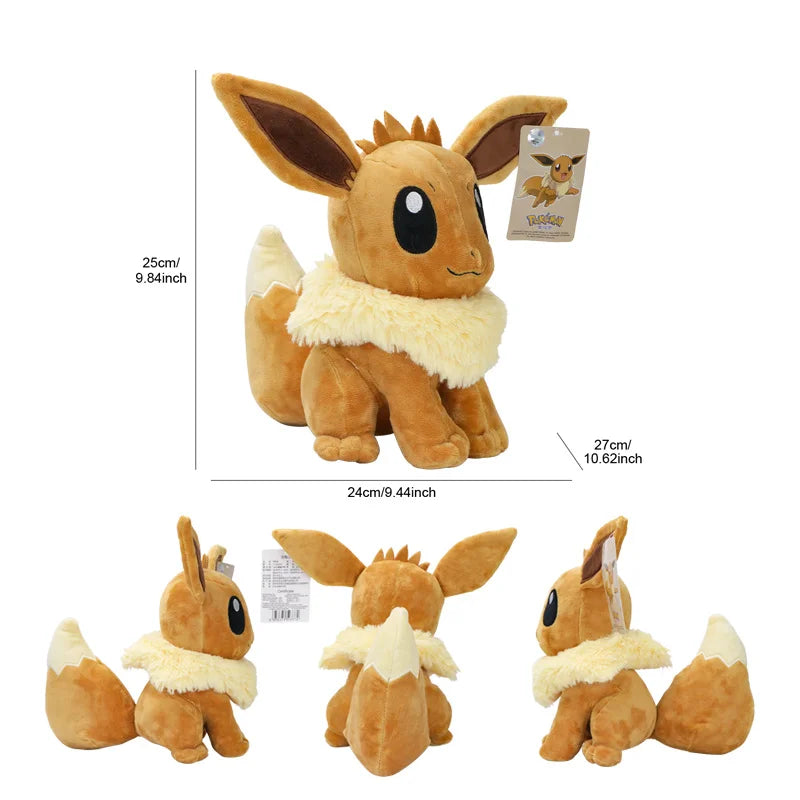 Original Pekomon Eevee Yamper Emolga Alolan Vulpix Plush Toys Leafeon Umbreon Espeon Sylveon Anime Stuffed Peluche Doll Gifts