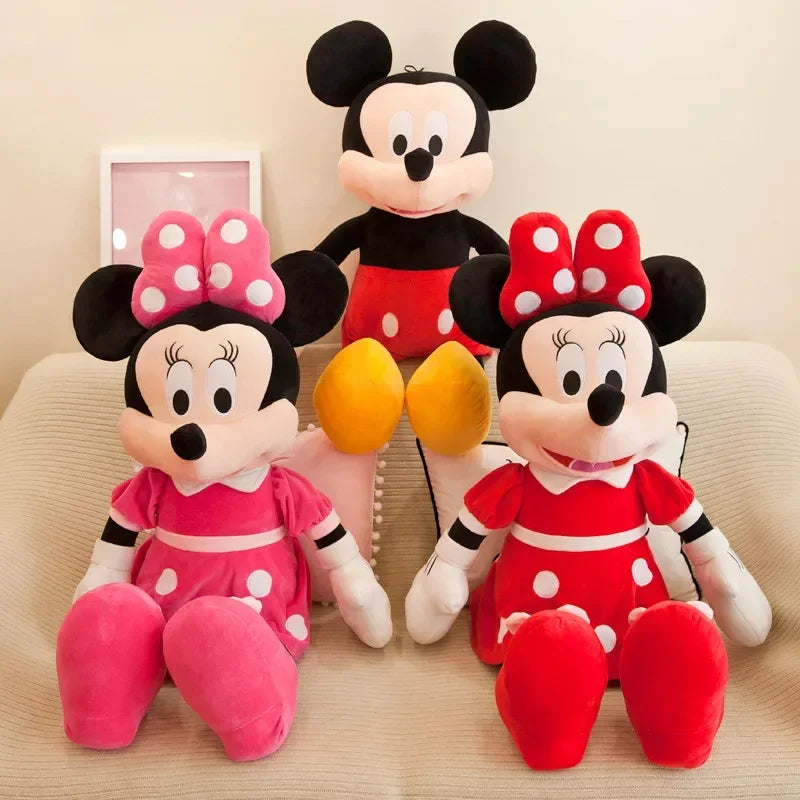 35cm Disney Mickey Mouse Plush Toys Kawaii Anime Mickey Minnie Stuffed Plush Models Decoration Dolls Girls Birthday Xmas Gift