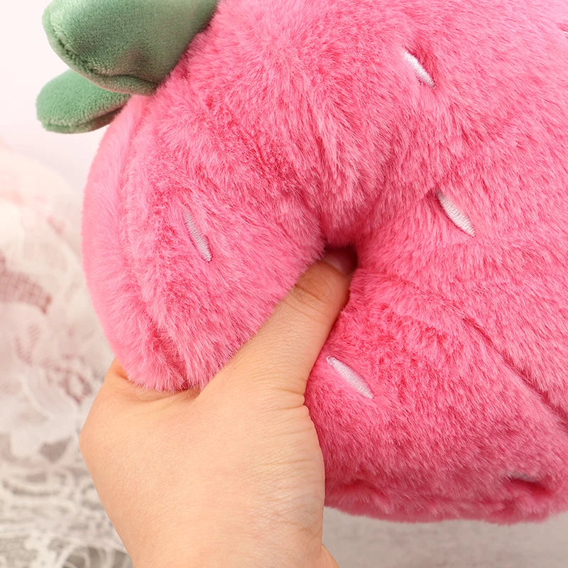 26cm Soft Strawberry Plush Cute Cartoon Fruit Stuffed Toy Fruits Sofa Cushion Pillow Fun Sleeping Toy Girl Gift