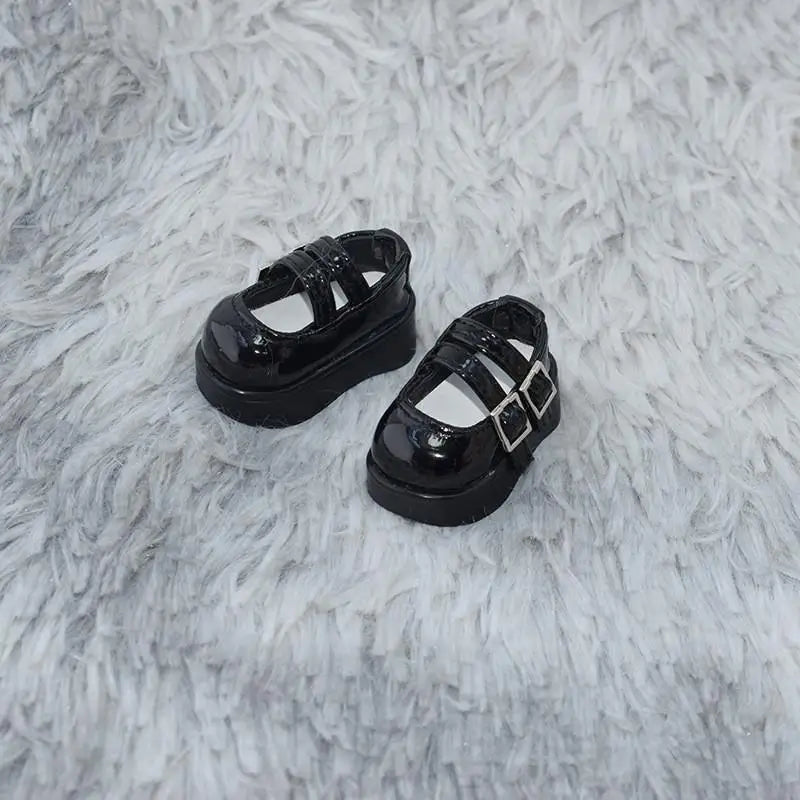 4 points BJD doll shoes 1/4 baby shoes thick high heels leather shoes bjd4 points mdd doll clothes accessories