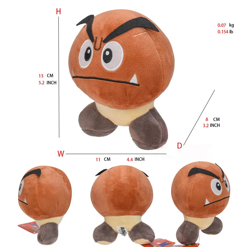 Mario Plush Toys Toad Yoshi Goomba Boo Shy Guy Ice Fire Flower Super Star Poison Piranha Cute Anime Stuffed Cartoon Peluche Doll