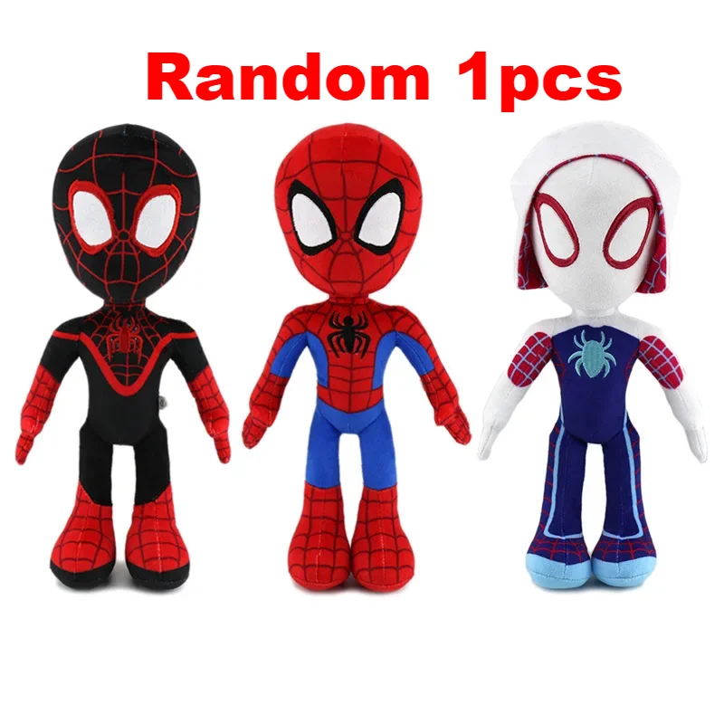 32CM Anime Avengers Spiderman Plush Toys Into the Spider-Verse Gwen Peter Parker Noir Dolls Soft Stuffed Toy For Kids Gift