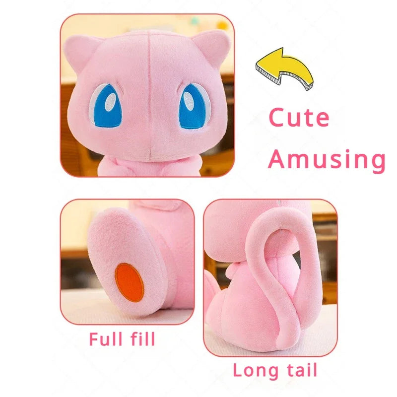 35/45CM Pokemon Mewtwo Plush Big Szie Kawaii Go Dex Mew Plush Doll Soft Stuffed Cartoon Doll Pillow Birthday Gift for Kid