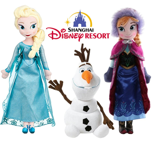 Anime Frozen The Plush Princess Anna Kawaii Doll Snow Queen Princess Anna Elsa Soft Stuffed Toys Gifts For Girls Birthday Kids