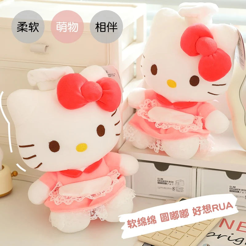 Sanrio Hello Kitty Kuromi Melody Cinnamoroll Stuffed Toys Hello Kitty Plush Toys Kawaii Baby Xmas Gifts Children Dolls For Girl