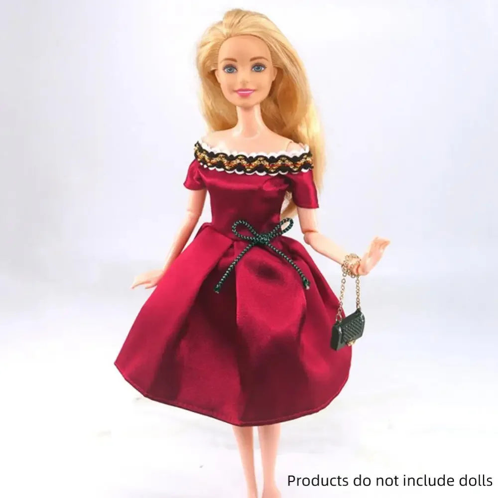 Doll Clothes Fashion Outfit Dress Compatible for 30cm Doll Accessories Christmas Birthday Toy for Girls