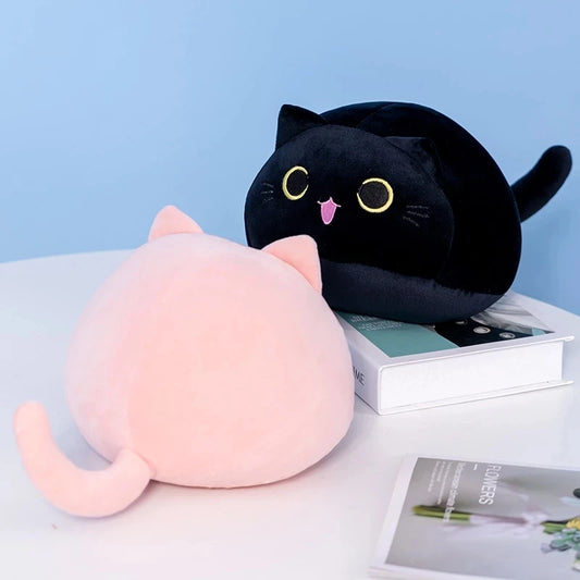 20/30/40cm Round Fat Cute Soft Cat Plush Sleep Pillow Cushion Kawaii White Black Brown Cat Soft Plush Toys Kids Children Gift