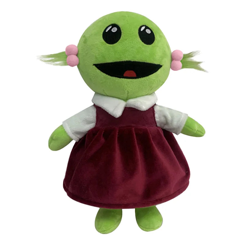 Nanalan Mona Little Girl Plush Doll Green Alien Cute And Soft Cartoon Pillow Doll Room Decoration For Children's Birthdays Gift