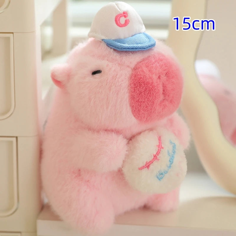 New Rytanda Capybara Clap Circle Toys Hold Ball Knapsack Pendant Pink Capybara Plush Hand Ring Fun Pop Kids Christmas Gift