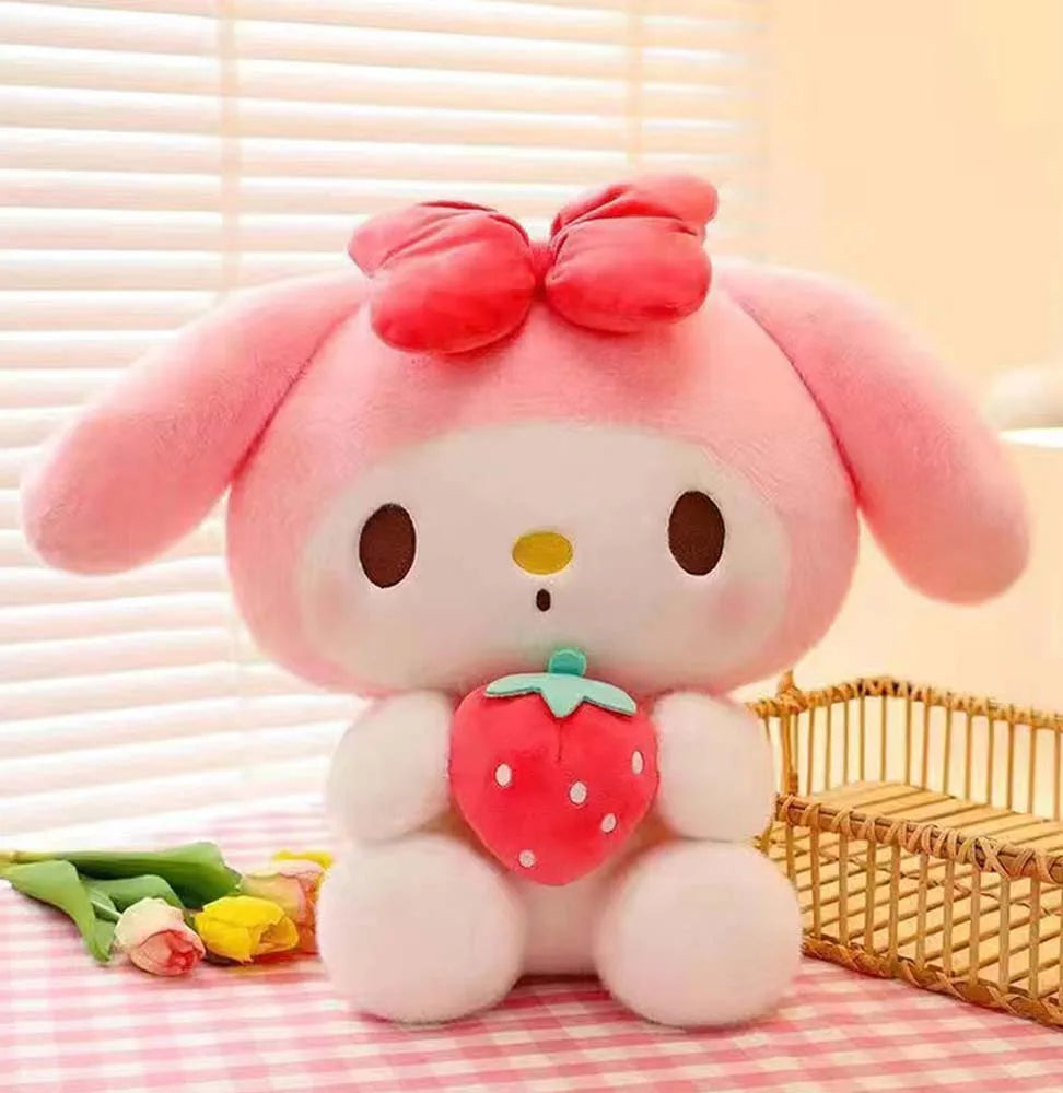 25cm Anime Sanrio Plush Doll Toys Kawaii Kuromi Mymelody Lovely Soft Stuffed Animals Doll Plushie Home Decoration Children's Toy