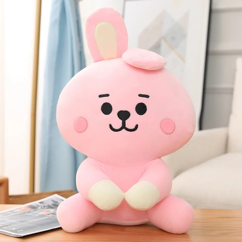 Anime Peripheral Miniso Plush Toys Kpop Cartoon Animals Soft Stuffed Dolls Dog Rabbit Koala Sheep Kawaii Room Decor Kid Gift