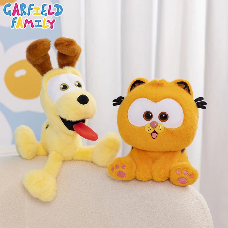 Original Garfield Family Kawaii Plush Toys Cute Anime Garfield Cat Odie Stuffed Animals Plushies Peluche Dolls Birthday Gift Kid