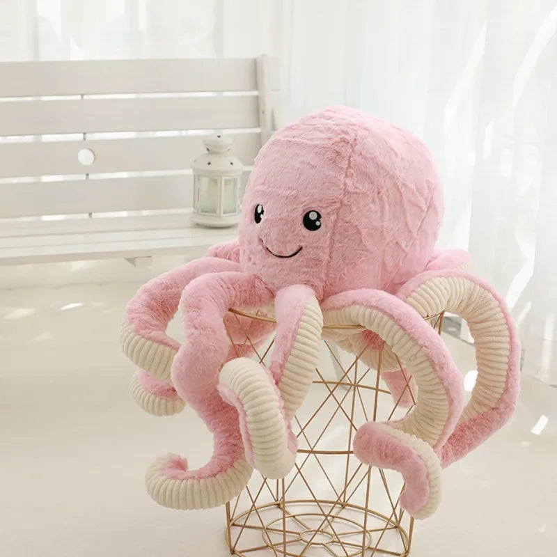 18-80CM Colorful Octopus Plush Toys Soft Stuffed Cartoon Animals Doll Cute Backpack Pendant Pillow Kids Christmas Birthday Gifts