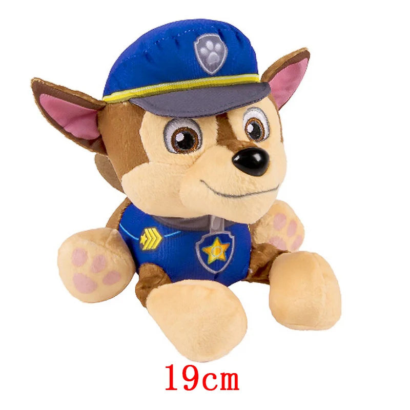 19cm Cartoon Dog Paw Plush Doll Chase Rock Animal Dog Cartoon Model Action Figures Movies Peripherals Children Christmas Gift