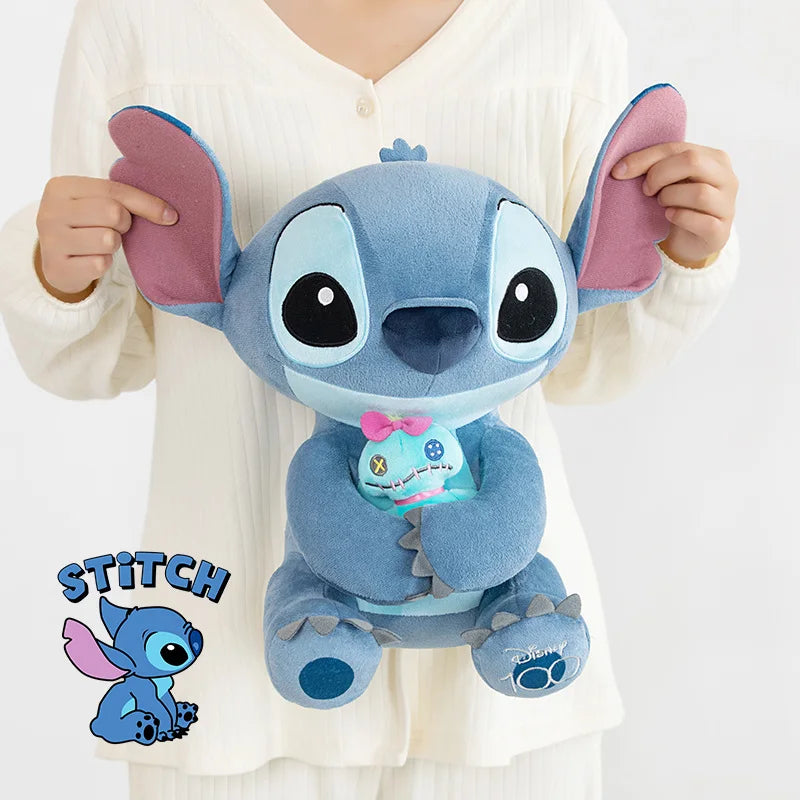 Disney Original High Quality Lovely Minnie Mickey Mouse Stitch Plush Toy Limited Collect Plushies Cuddly Appease Doll Xmas Gifts