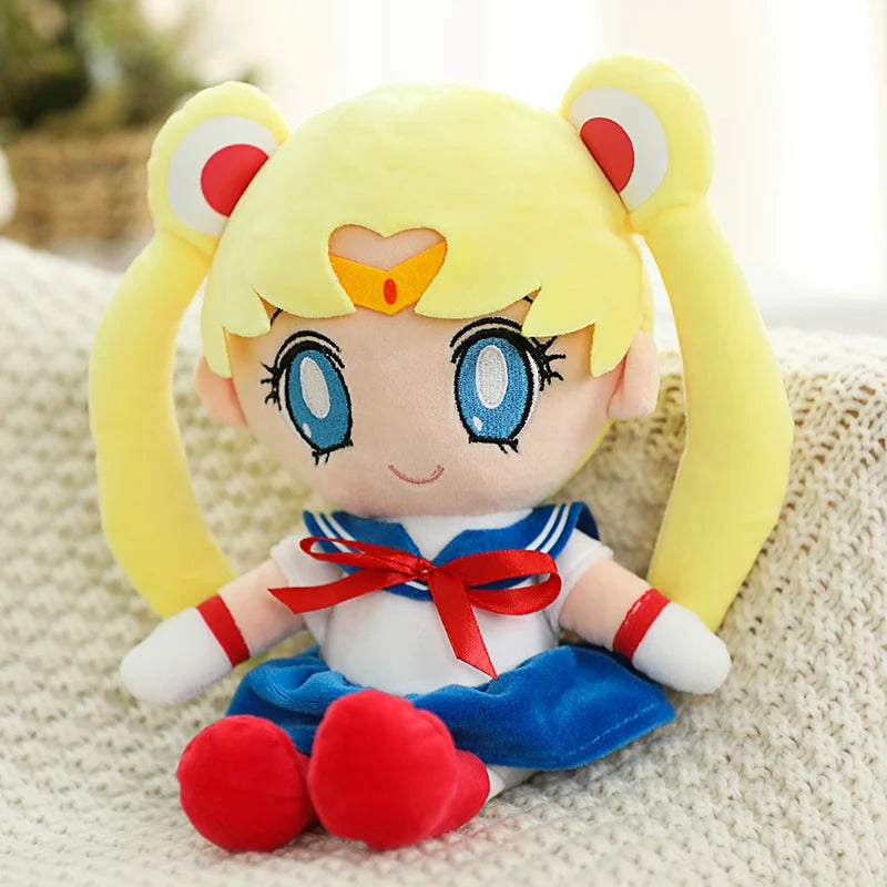 25Cm Kawaii Sailor Moon Plush Toys Tsukino Usagi Moon Cat Moon Hare Girly Heart Chibiusas Stuffed Anime Dolls Kid Gifts