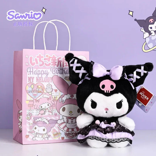 Genuine Sanrio Melody Doll Figure Toy Cartoon Banquet Series Kuromi Toy Melody Plush Toys Doll As A Birthday Gift For Girls