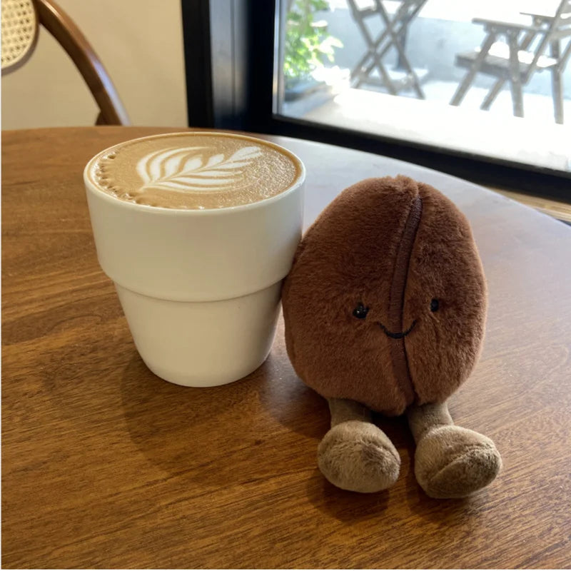 Simulated Coffee Bean Plush Toys Funny Food Bean Plushie Doll Pillow Soft Cartoon Stuffed Toys Children Girls Gifts Home Decor