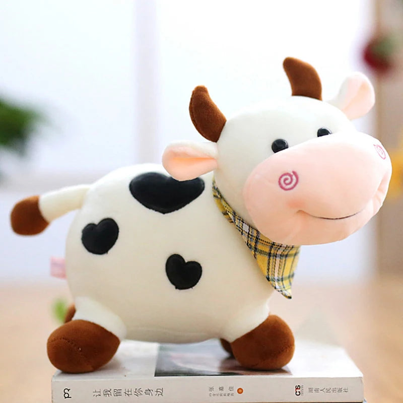 Cartoon Cute Cow Plush Toy Soft Animal Cattle Plush Toy Kawaii For Girls Cotton Animal Plush Doll Filled Home Decoration