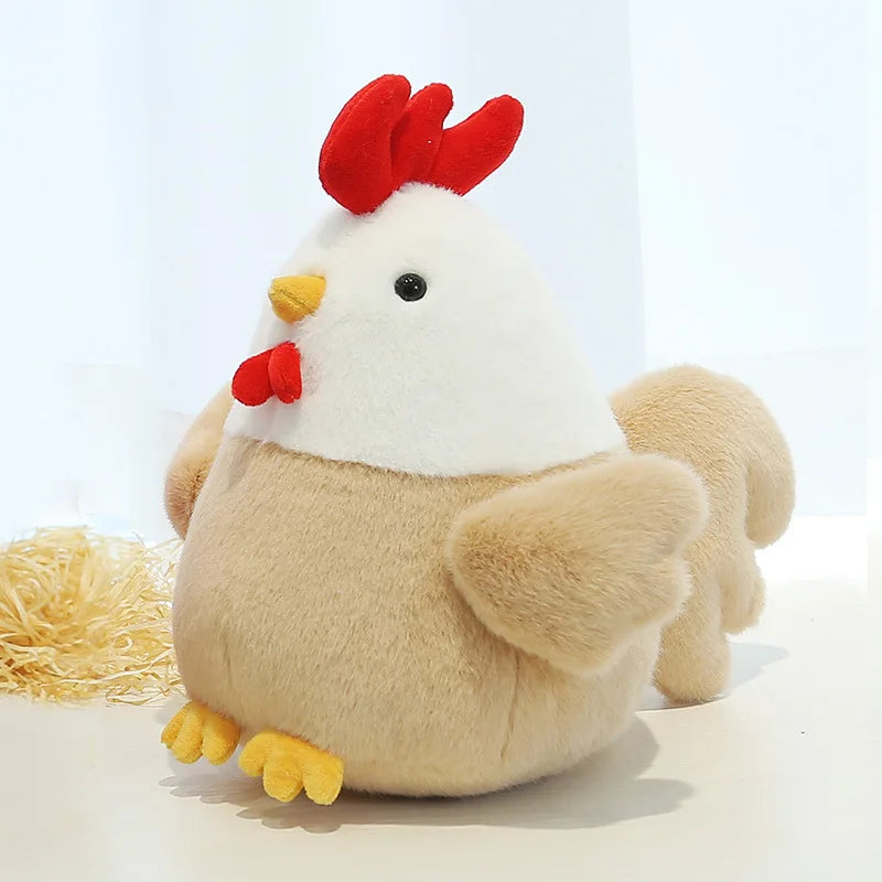 23CM Cute Chicken Plush Doll Toys Children Animal Hen Plush Toy Boys Girls Sleeping Soft Stuffed Chicken Doll Birthday Gifts