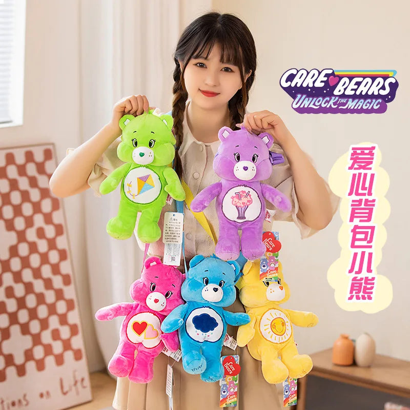 MINISO BDAY Care Bears Plush Toys Teddy Bear Stuffed Doll Lovely Anime Rainbow Bears Peluche Toy Kawaii Room Decor Gift For Kid