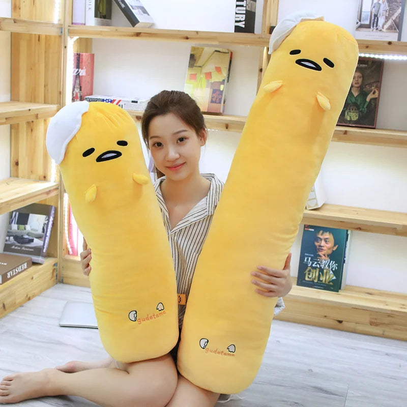 Big Size Gudetama Plush Toy Japanese Style Long Pillow Hug Sleeping Plushies Back Cushion For Sofa Bed Birthday Gifts Washable