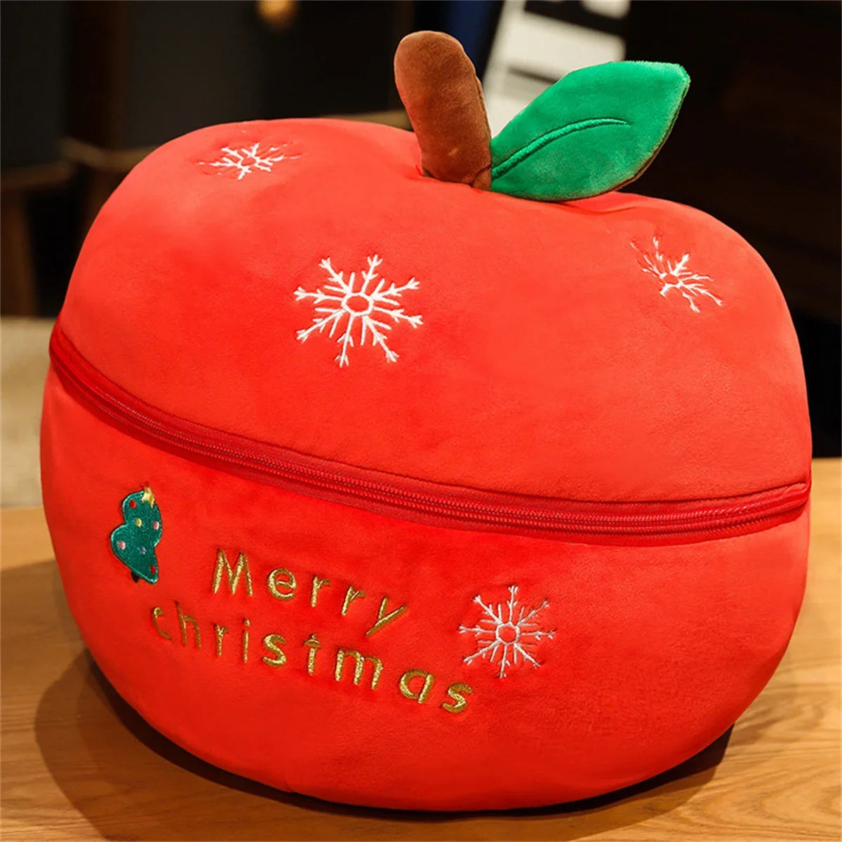 New Funny Creative Christmas Series Apple Deer Tree Snowman Soft Plush Toys Sofa Decoration Birthday Festival Present