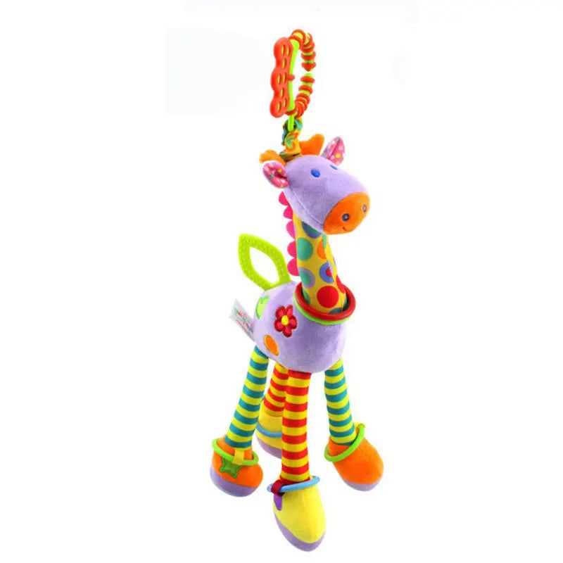 Soft Infant Crib Bed Stroller Mobile Hanging Rattle Baby Educational Toys Brain Developmental Hand Grip Cute Stuffed Animal Toys